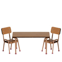 Maileg Table and Chair Set Mouse Dark Powder