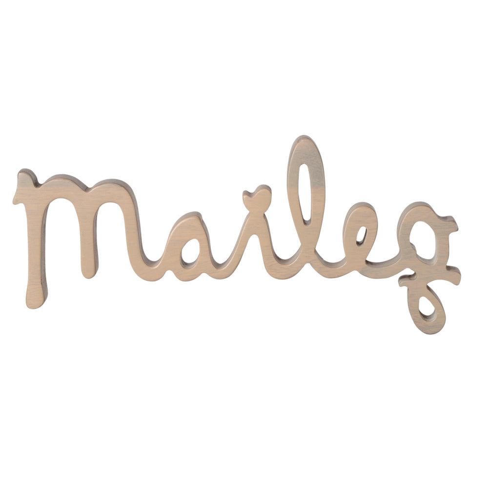Maileg Wooden Tabletop Logo Grey