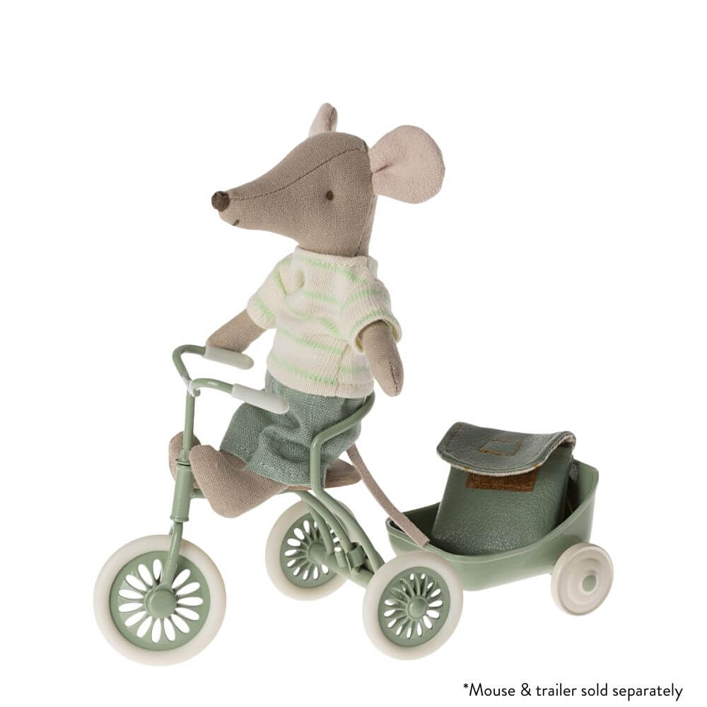 Maileg_Abri_a_Tricycle_Mouse_Green