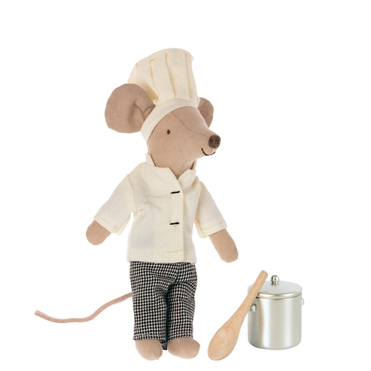 Maileg Mouse Chef with Pot & Spoon
