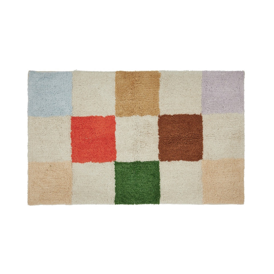 Chess Rug Red OYOY Chess Rug Small Multi – Wholesale Nordic Fusion