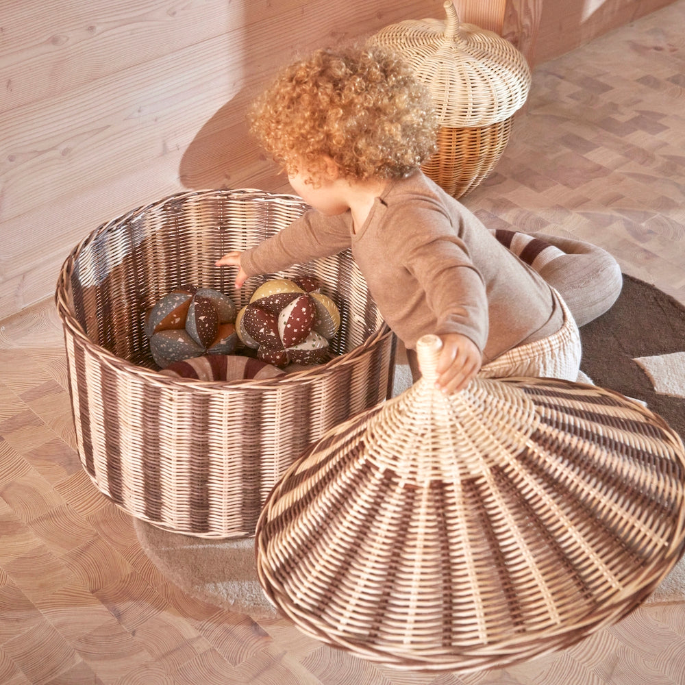 OYOY Circus Basket Set 2pcs Nutmeg