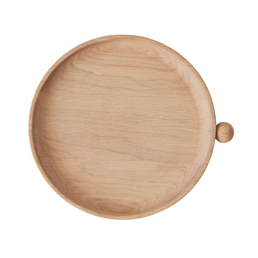 OYOY Inka Wood Tray Round Small Nature