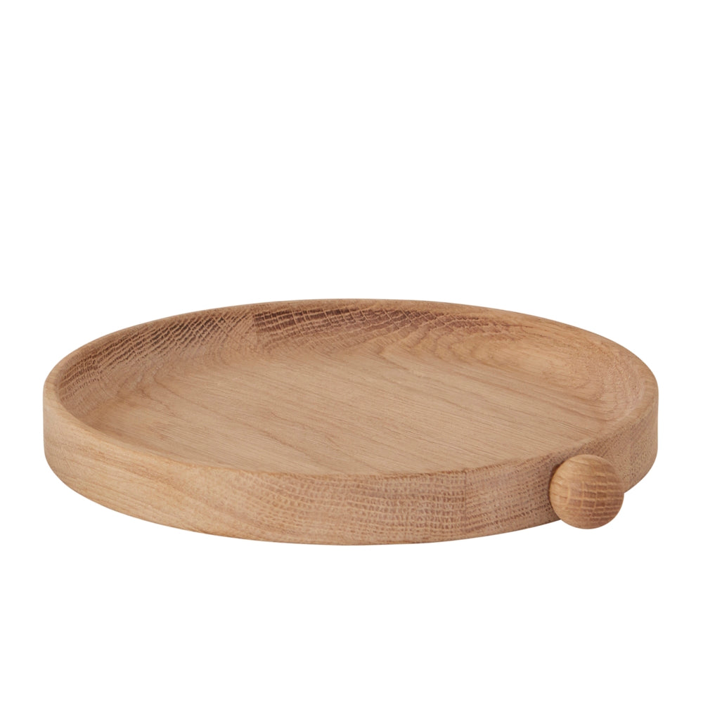 OYOY Inka Wood Tray Round Small Nature