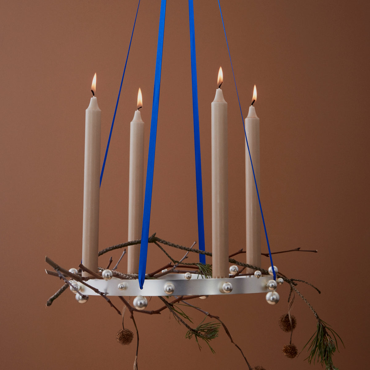 OYOY Pearl Advent Candleholder silver