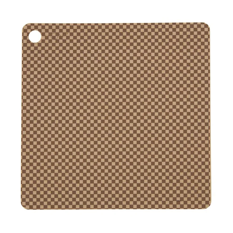 OYOY Placemat Checker 2pk Camel