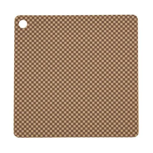 OYOY Placemat Checker 2pk Camel