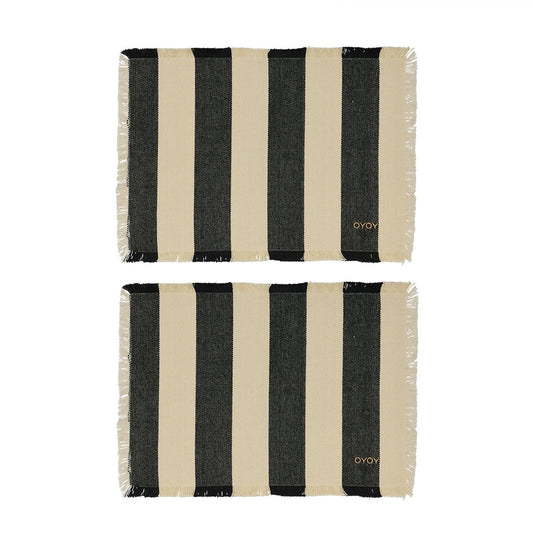 OYOY Toppu Placemat Pack of 2 Black