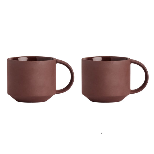 OYOY Yuka Ceramic Cup 2pk Brown