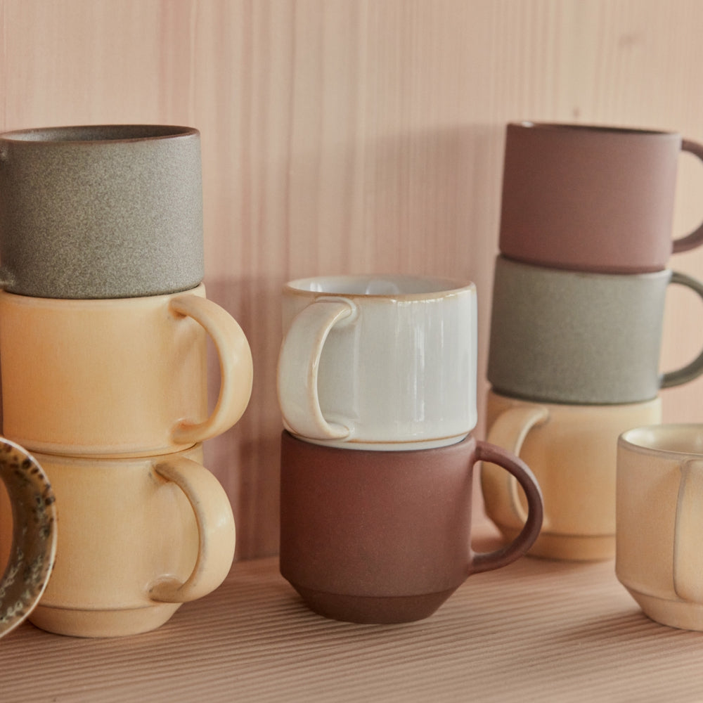 OYOY Yuka Ceramic Cup 2pk Brown