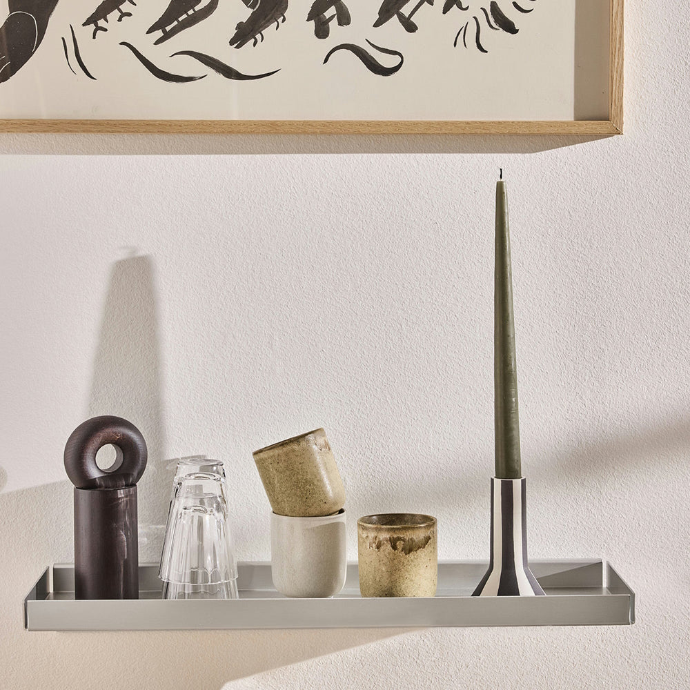 OYOY Toppu Candle Holder High white-black