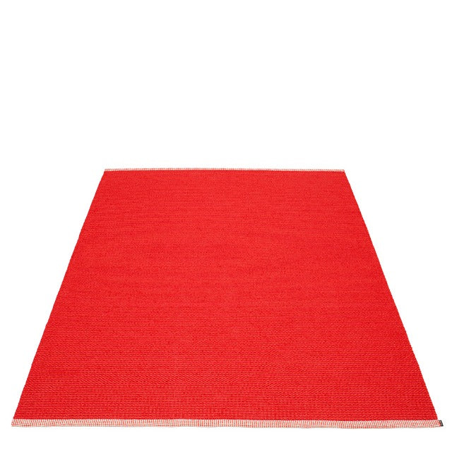 Pappelina Rug Mono Coral Red