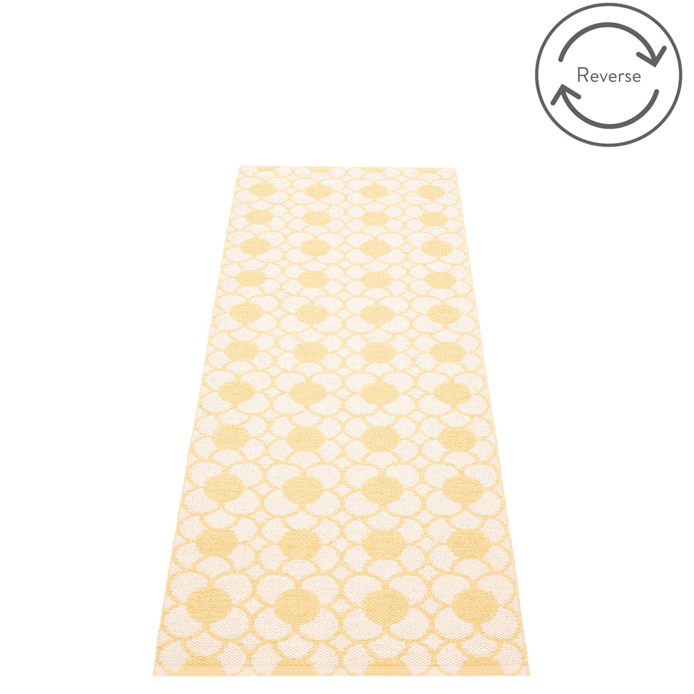 Pappelina Rug Anya Pale Yellow 70x200 back