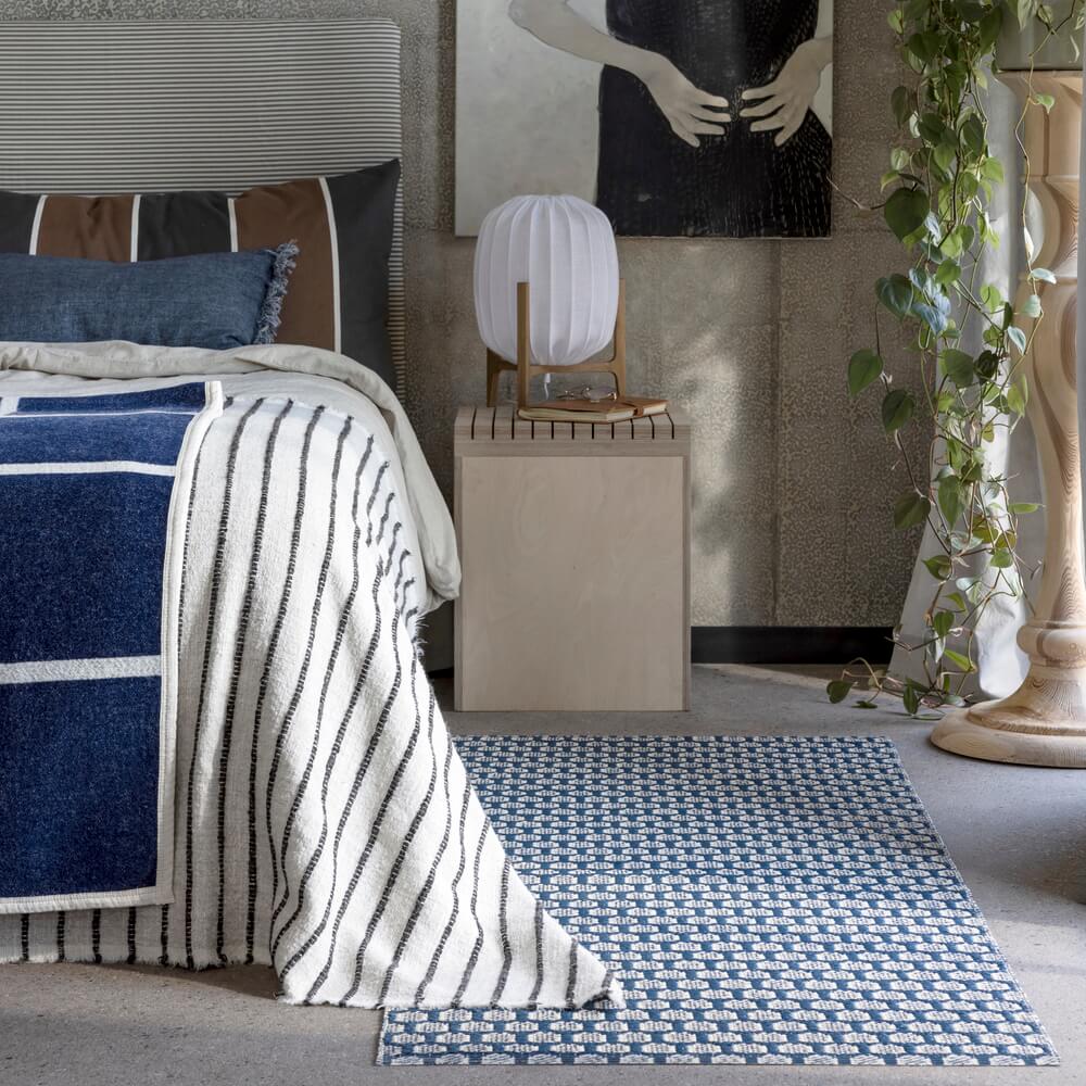 Pappelina Rug Mimi Ocean Blue