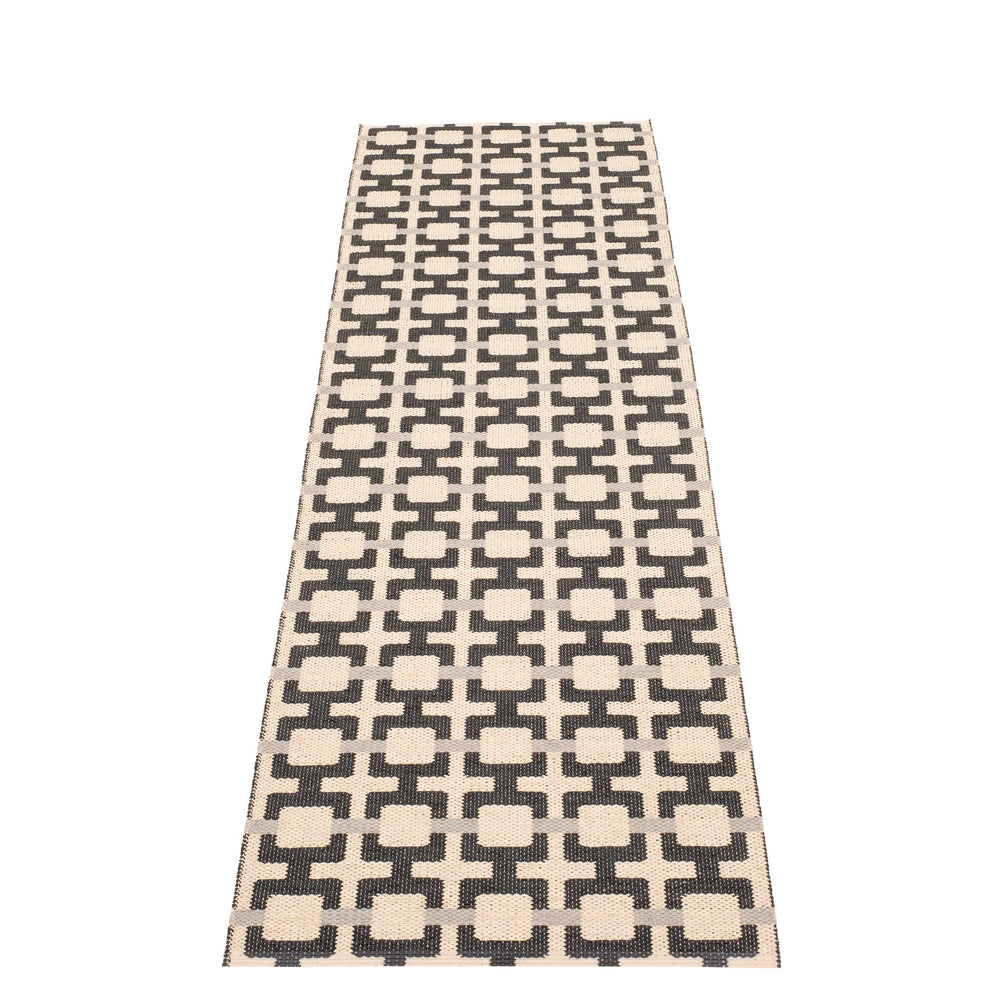 Pappelina Rug Tom Black 70x240