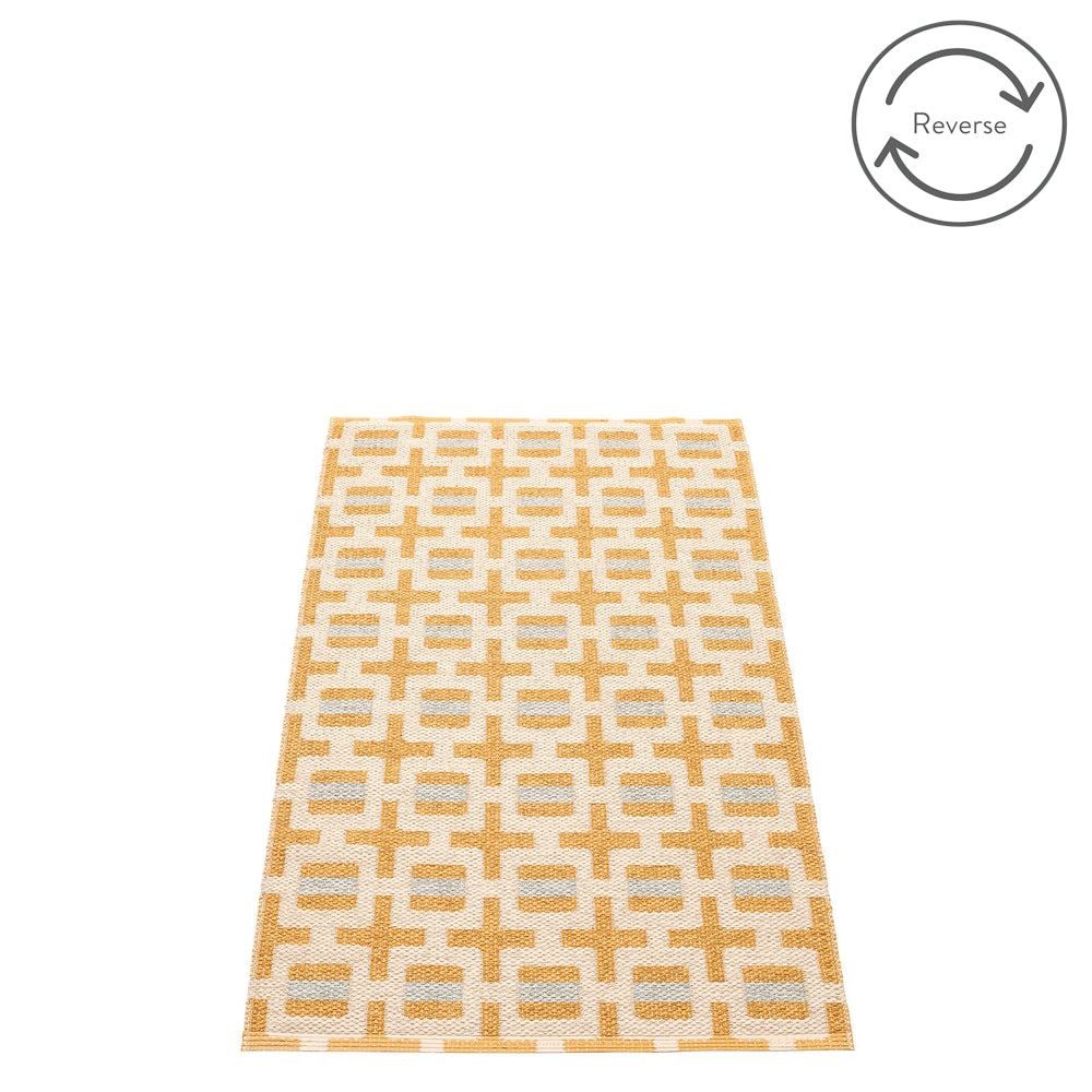 Pappelina Rug Tom Ochre 70x120 back