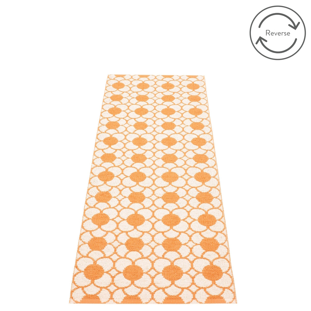 Pappelina Rug Anya Pale Orange 70x200 back