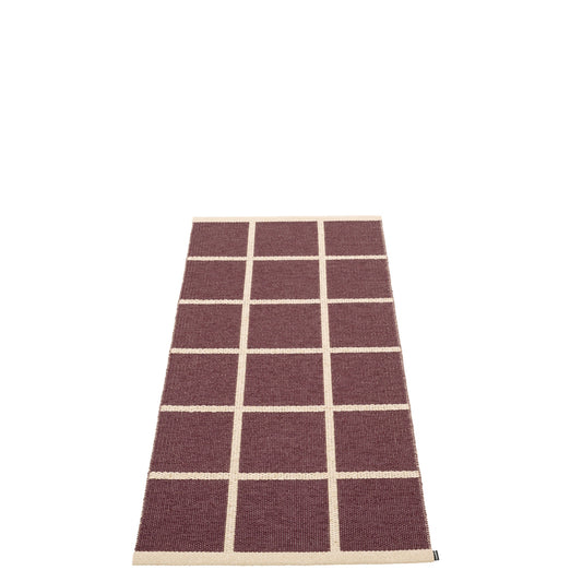 Pappelina Rug Criss Burgundy 70x150