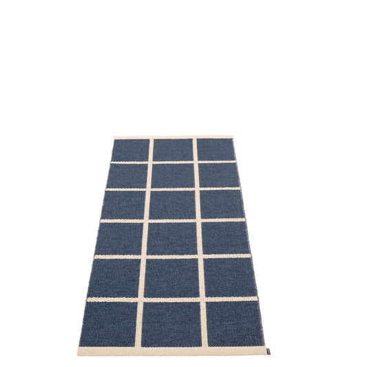 Pappelina Rug Criss Dark Blue 70x150