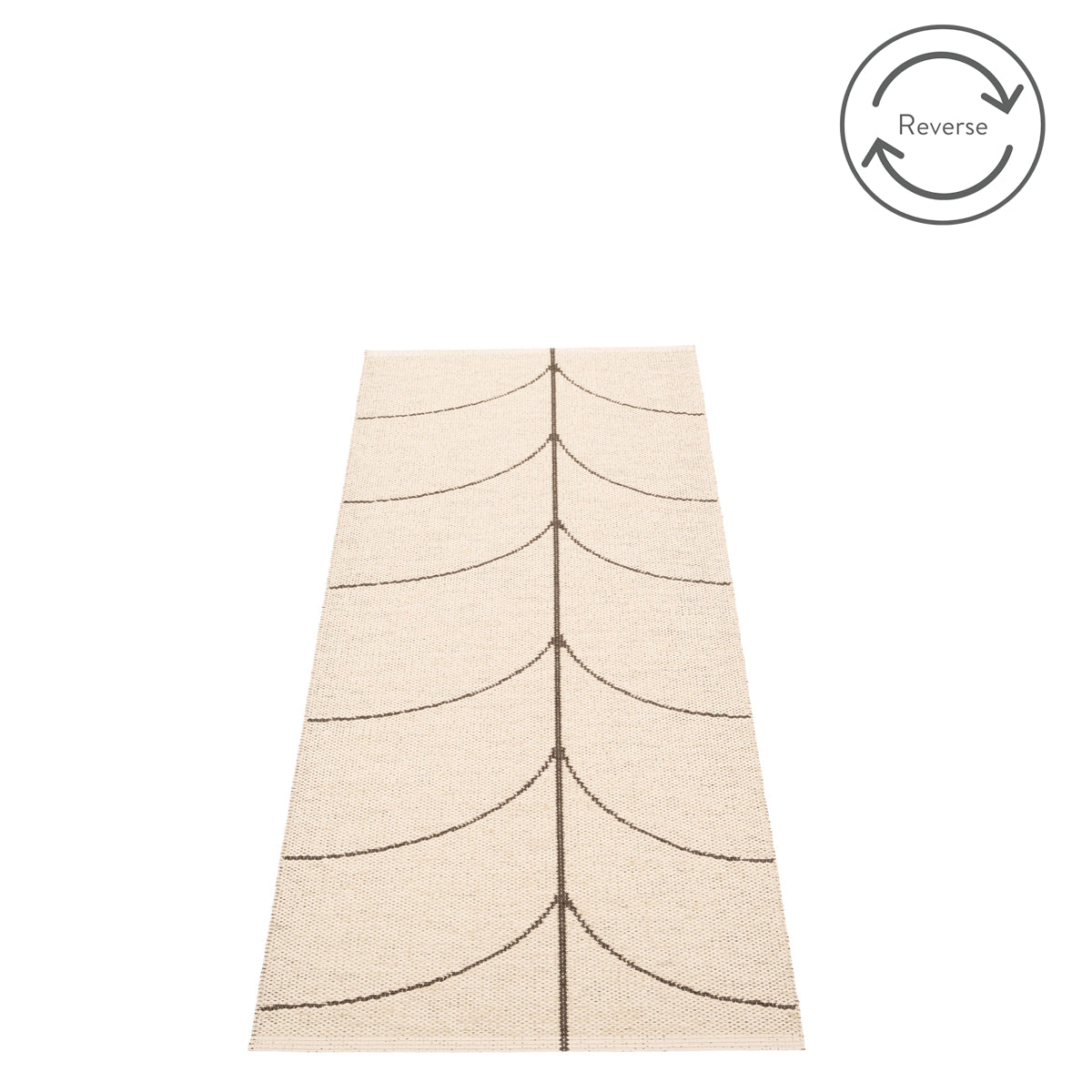 Pappelina Rug Leif Dark Brown 70x180