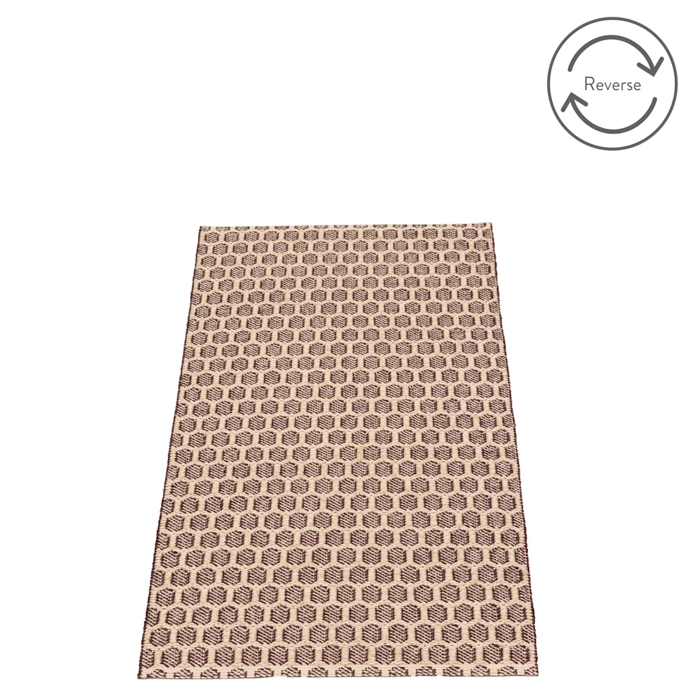 Pappelina Rug Mimi Burgundy 70x180 back