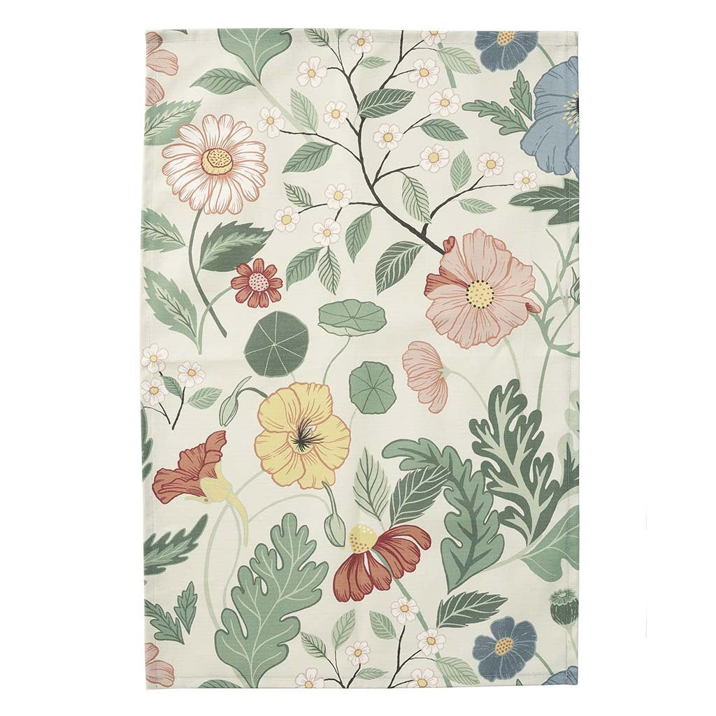 Klippan Bloom Cotton Tea Towel Creme