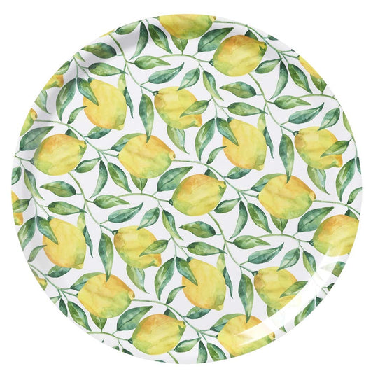 Klippan Lemon Tree Wooden Tray Round