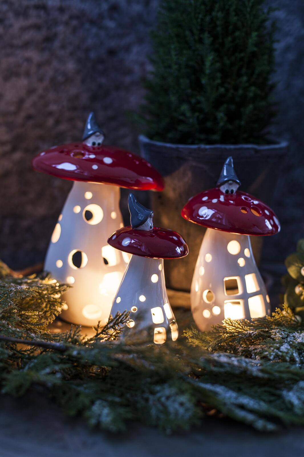 Naasgransgarden Gnome Mushroom Lantern 14cm