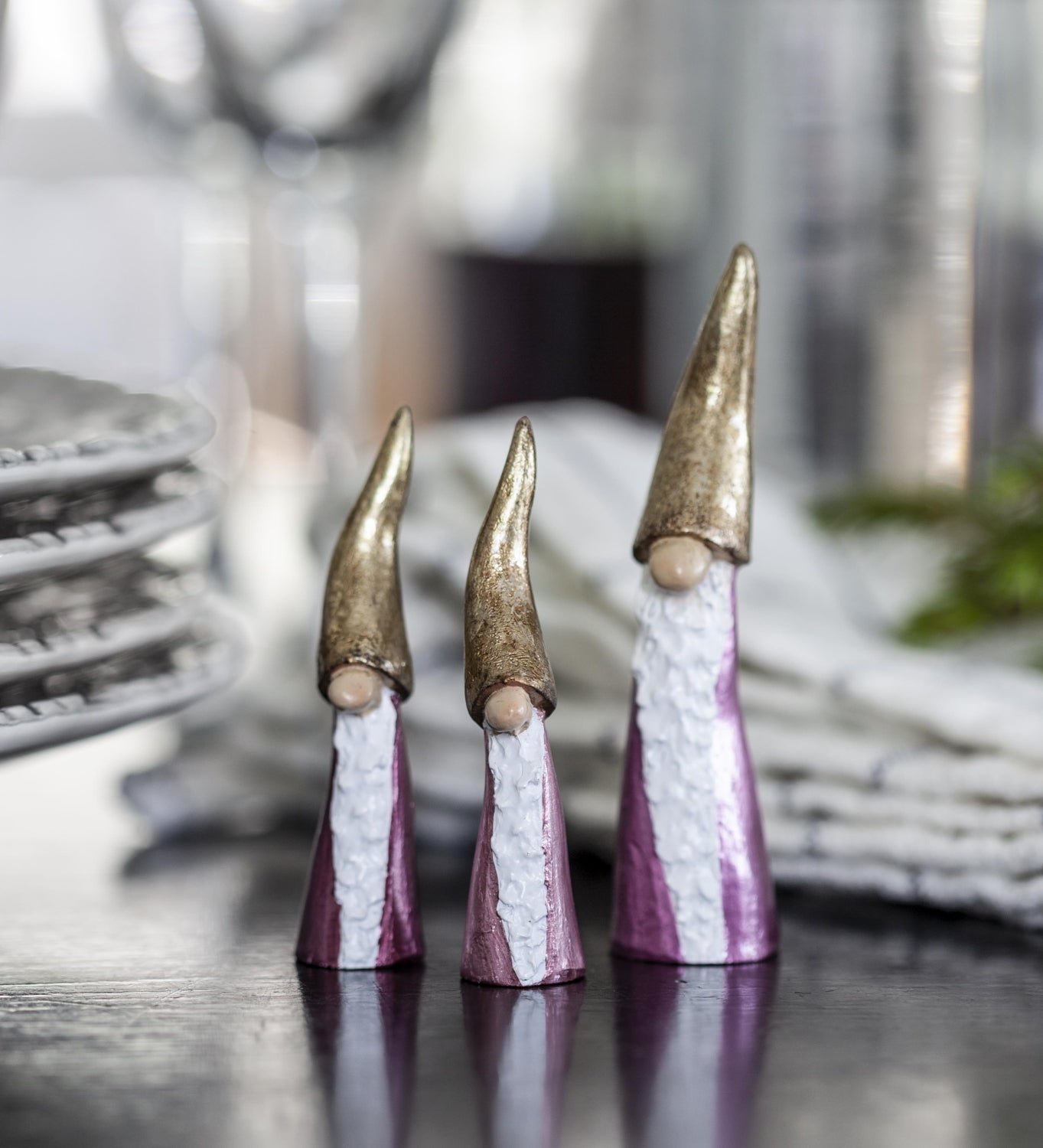 Naasgransgarden Tall Santa pink 3pcs 7-9cm