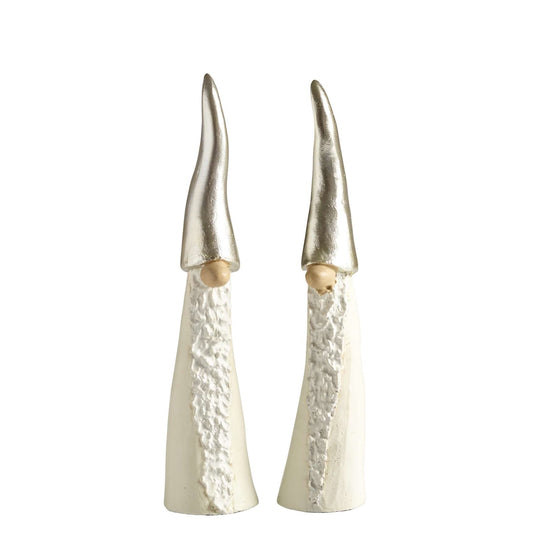 Naasgransgarden Tall Santa White 15cm 2pk