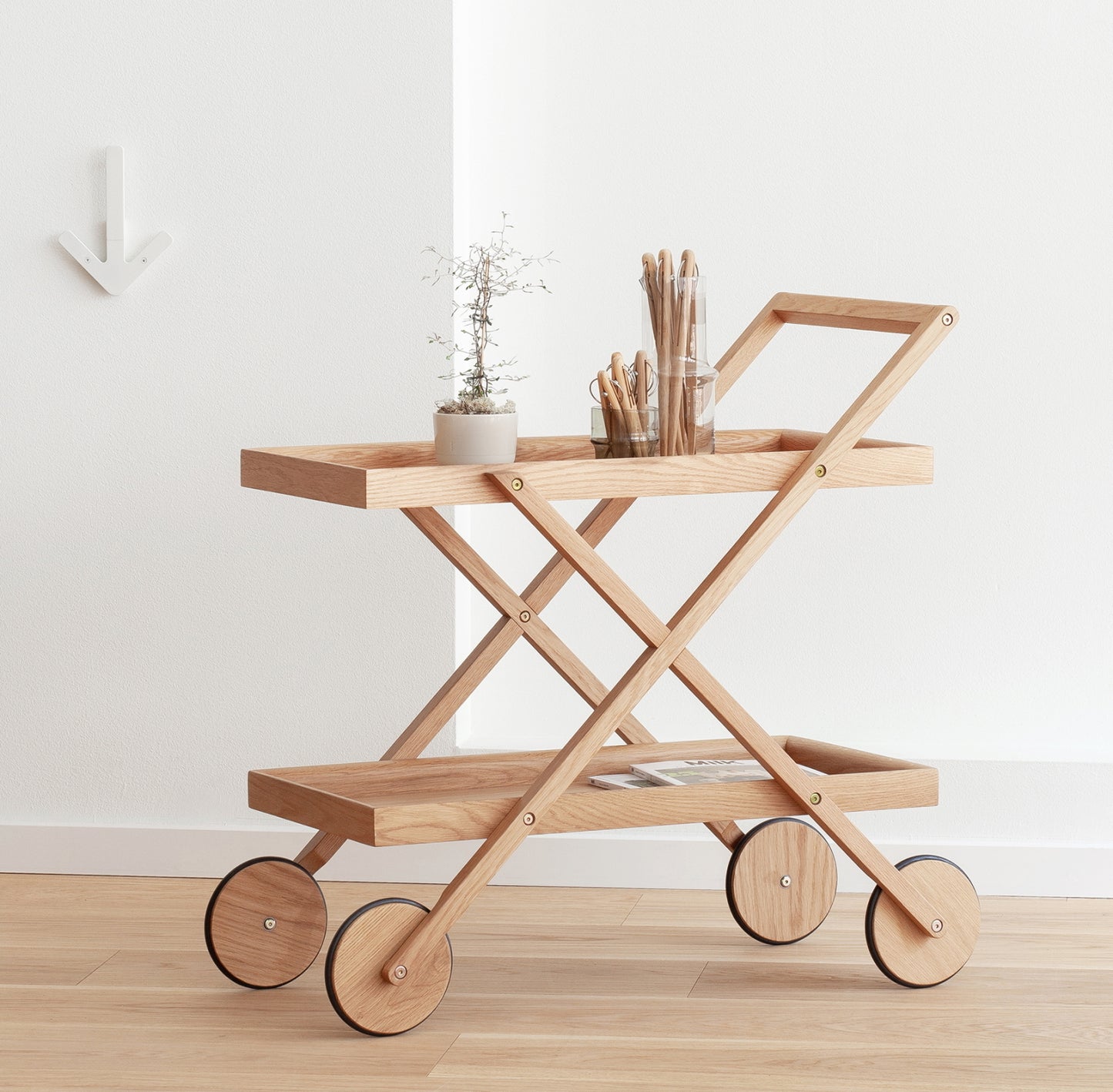 Design House Stockholm Exit Tea Trolley Oak