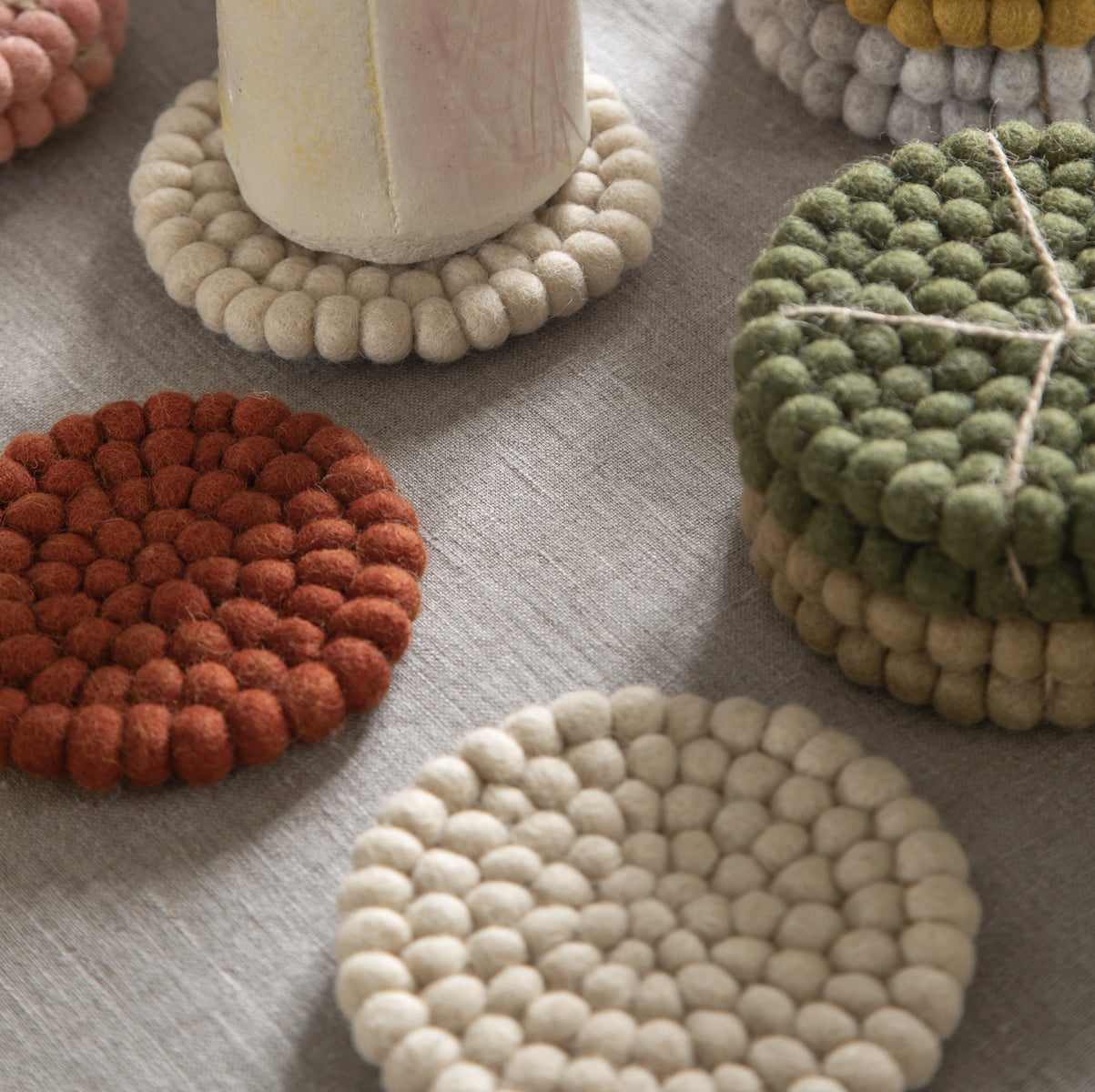 Gry & Sif Coaster Small 2pk beige