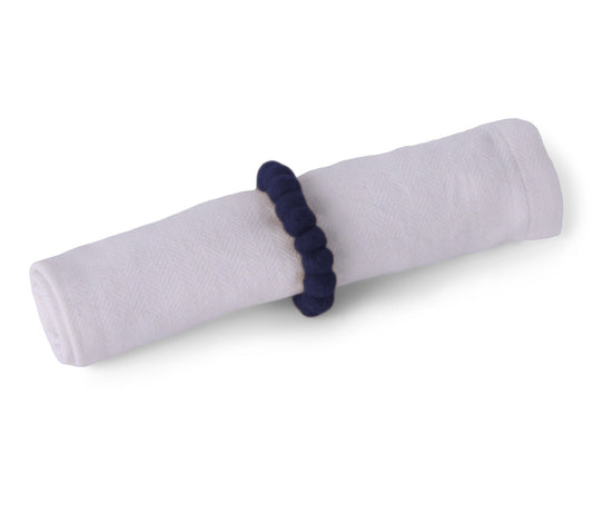 Gry & Sif Napkin Ring Felt 2pk dark blue