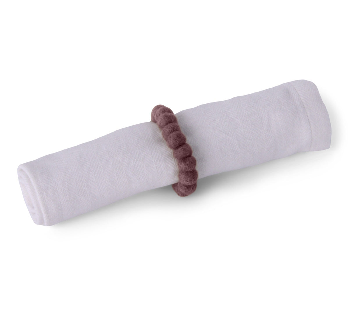 Gry & Sif Napkin Ring Felt 2pk plum