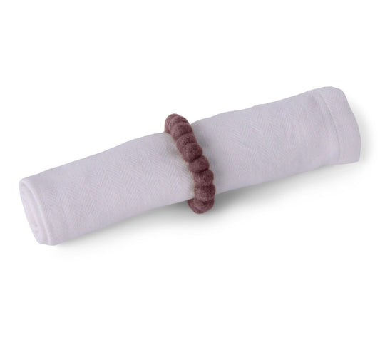 Gry & Sif Napkin Ring Felt 2pk plum