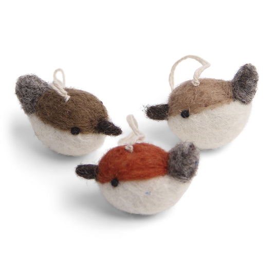 Gry & Sif Birds Brown 3pk