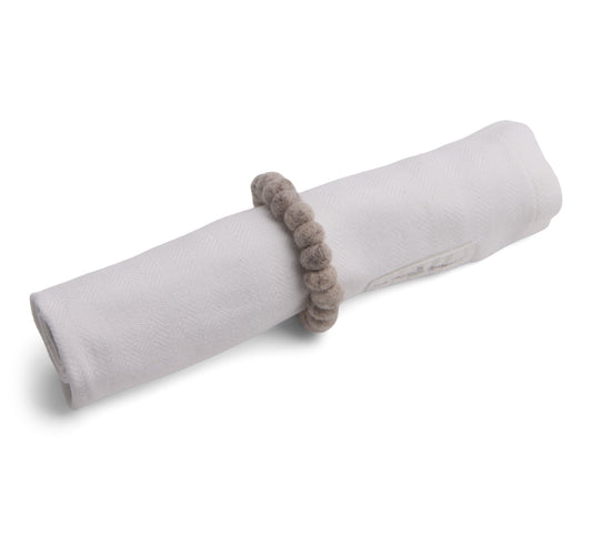Gry & Sif Napkin Ring 2pk felt grey