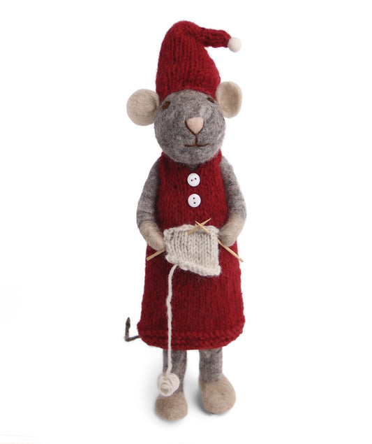 Gry & Sif Mouse Girl Extra Large Grey Knitting