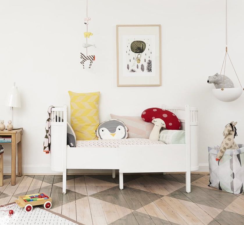 OYOY Penguin Organic Cotton Kids Cushion