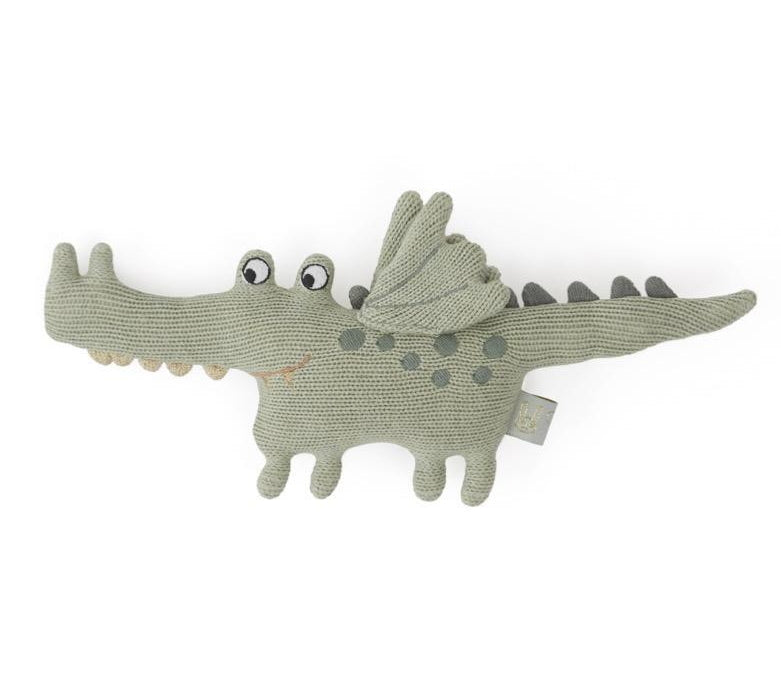 OYOY Darling Crocodile Buddy Cotton Baby Rattle