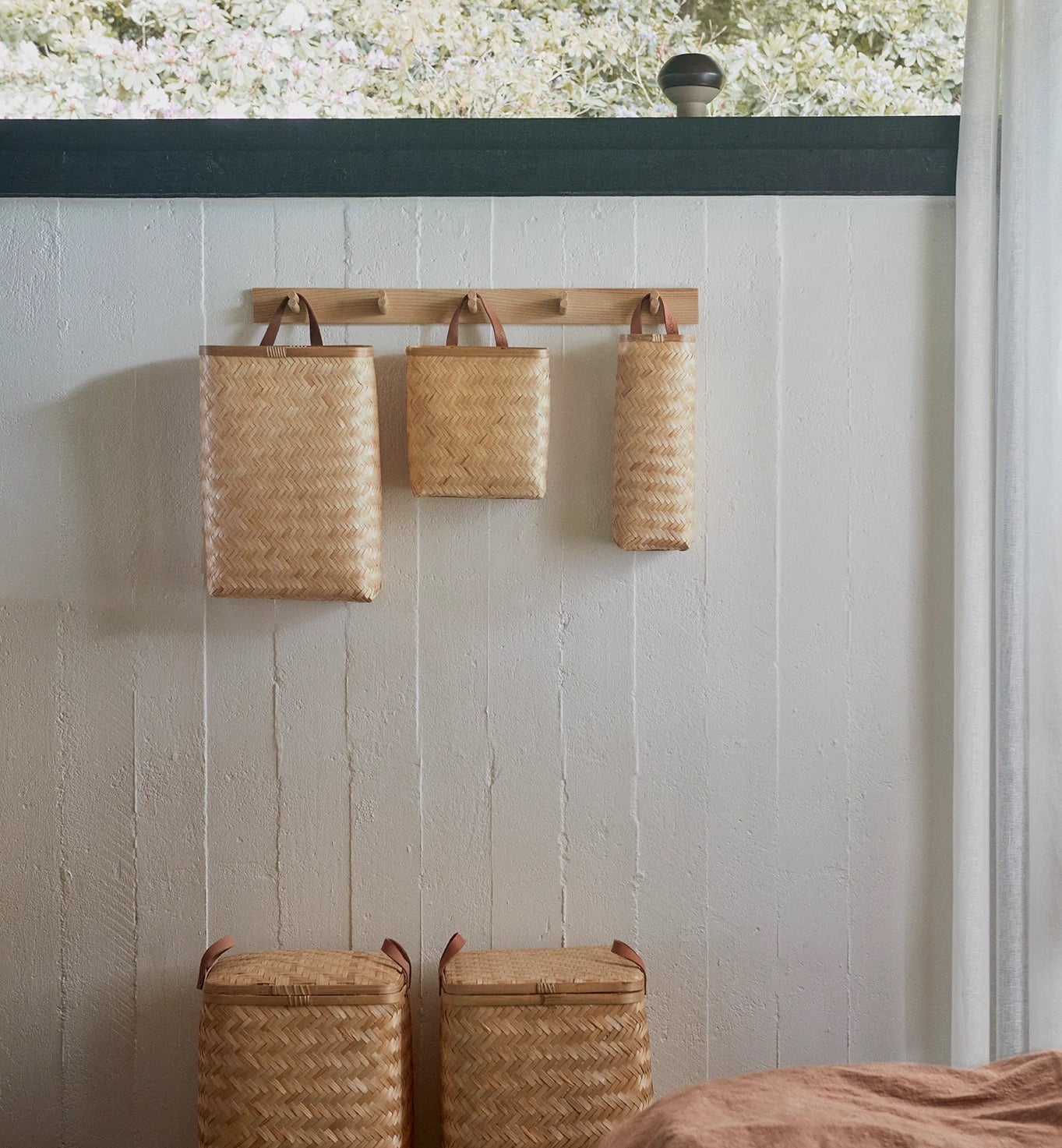 OYOY Sporta Bamboo Hanging Basket Long