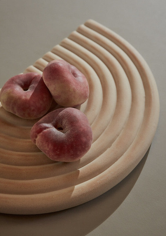OYOY Rainbow Ceramic Tray Beige