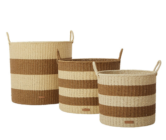 OYOY Gobi Wicker Basket 3pk Small, Medium, Large