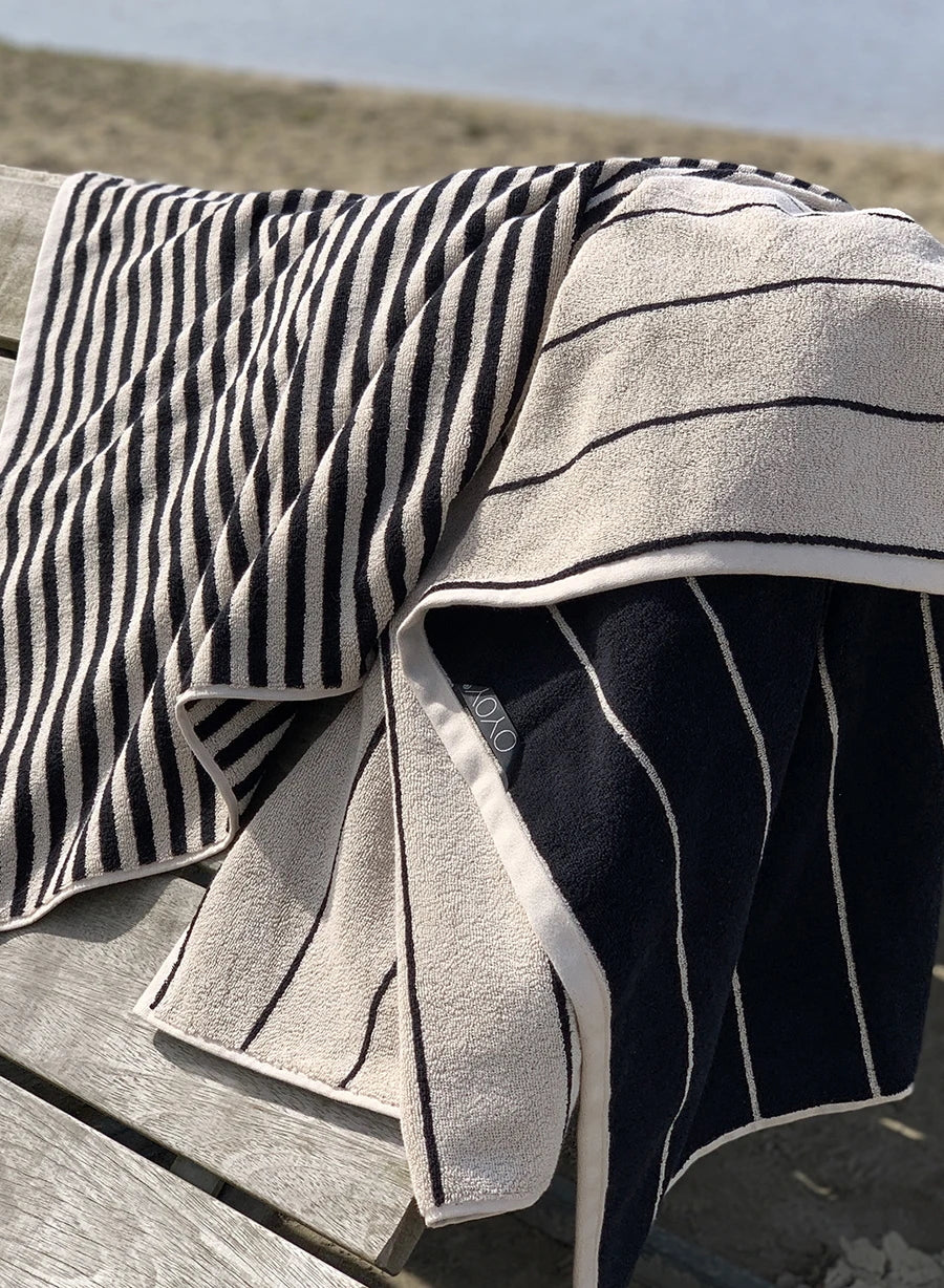 OYOY Raita Organic Cotton Hand Towel Black-Clay