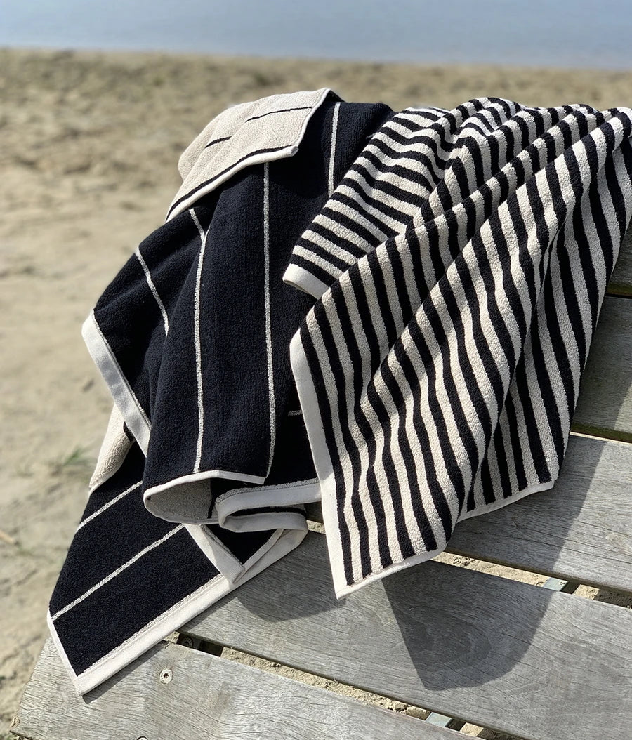 OYOY Raita Organic Cotton Hand Towel Black-Clay