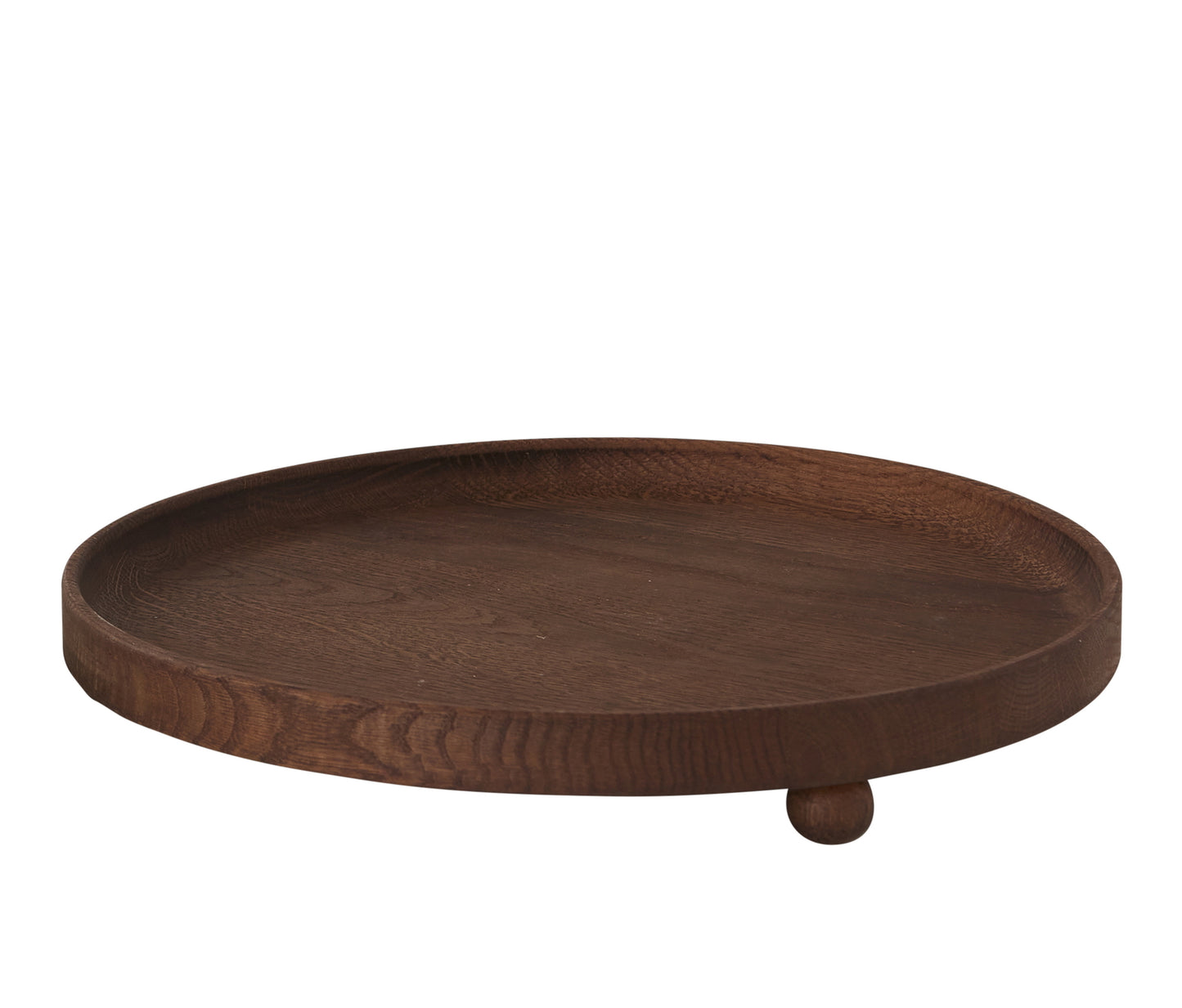 OYOY Inka Wood Tray Round Large Dark