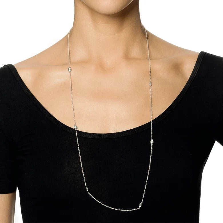 Efva Attling Love Bead Long Necklace Silver
