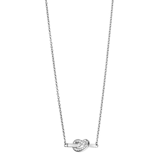 Efva Attling Love Knot & Stars Necklace White Gold