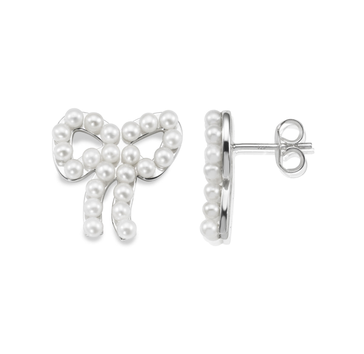 Efva Attling Mini Pearls Bow Earrings