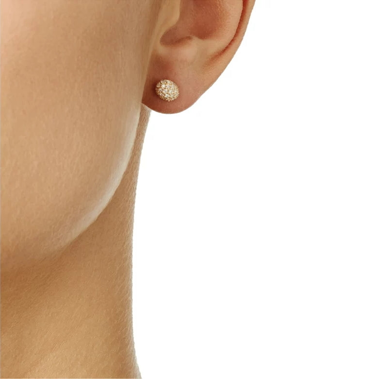 Efva Attling Love Bead Earrings Diamonds Gold